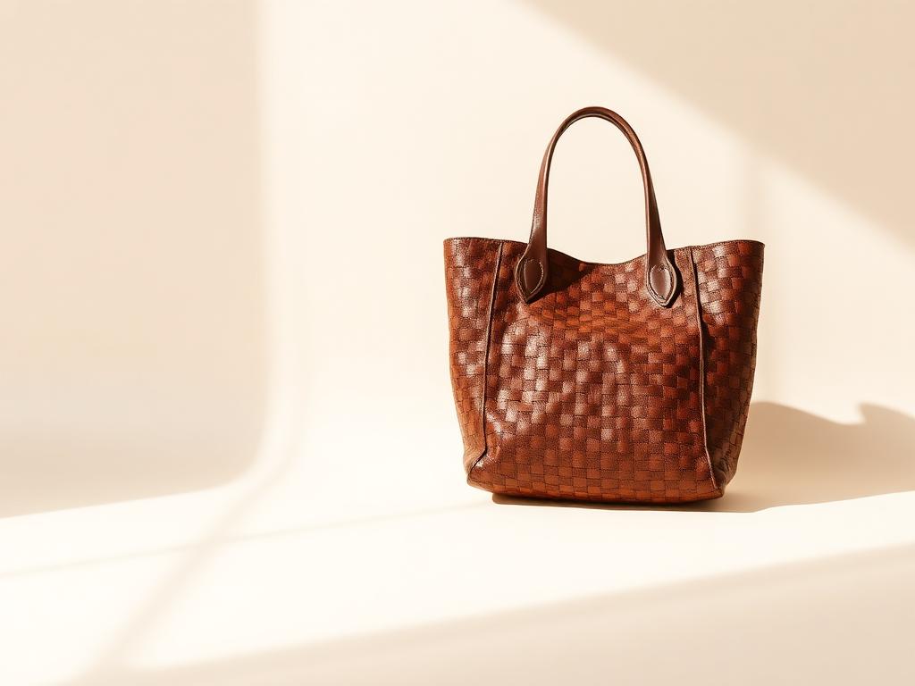 Woven Leather Tote Bag