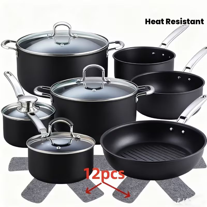 12-Pack Premium Felt Pot and Pan Cover Protectors