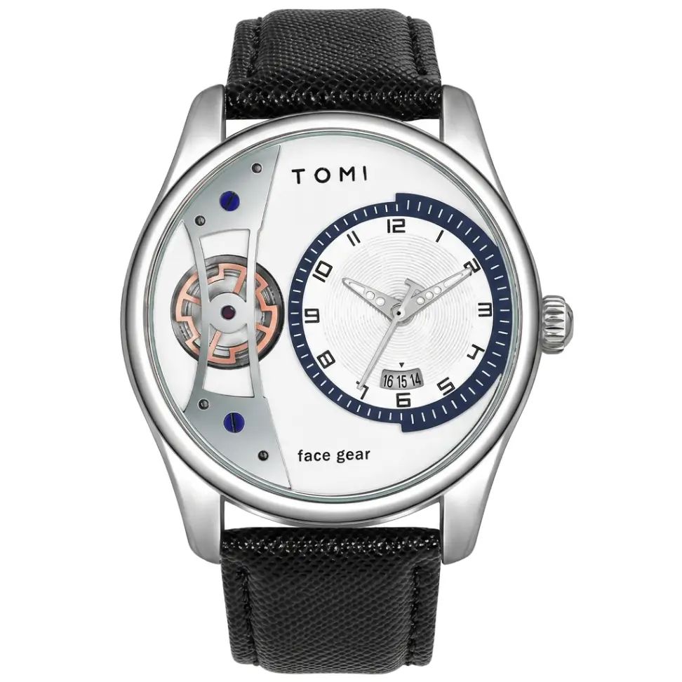 Leather Band Men Quartz Watch