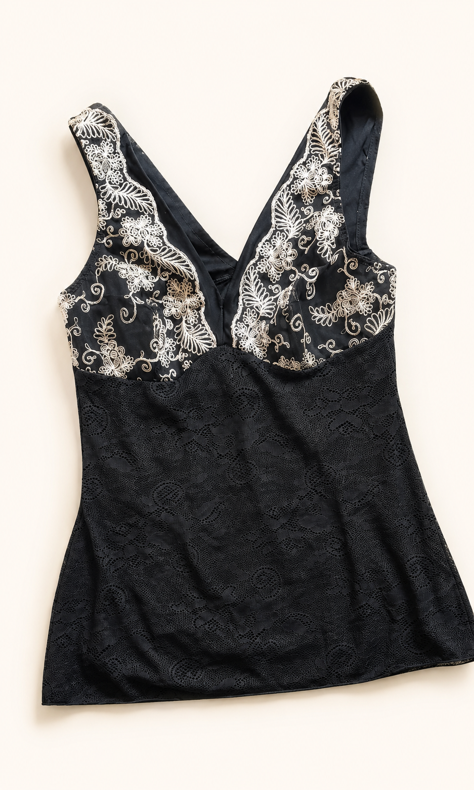 Embroidered Lace Tank Top